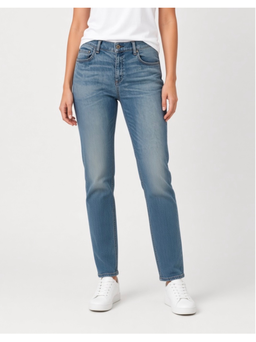 Rag & Bone The Dre Slim Boyfriend Jeans Langside Distressed Denim Size 31